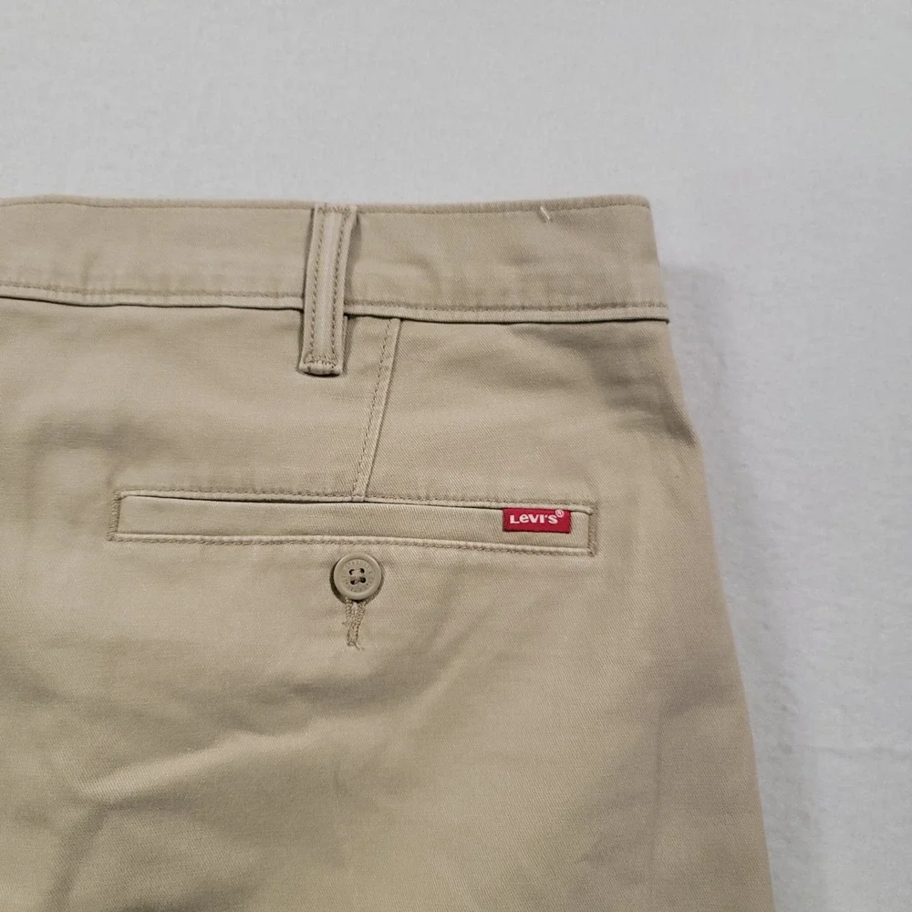 Levi's XX Chino Standard Taper Pants Mens 38x34 Khaki Solid Tapered Cotton Blend